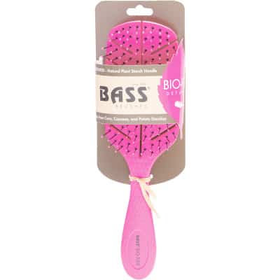 Bio-Flex Detangler Hair Brush Pink - Made from Natural Plant Starch