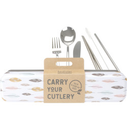 Carry Your Cutlery - Leaves - Stainless Steel Cutlery Set